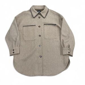 Zara Women's Tan Button-Down jacket / shacket